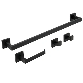 Komplet Wieszaków Łazienkowych Rio Black