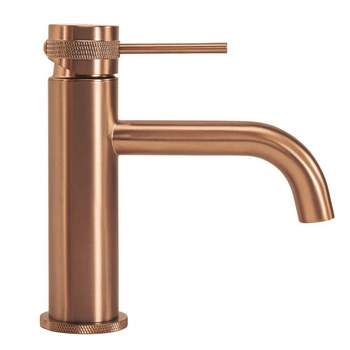 Bateria Umywalkowa Lungo Grip Miedź Szczotkowana Niska