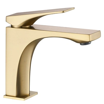 Bateria Umywalkowa Joe Złota Szczotkowana Niska