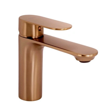 Bateria Umywalkowa Rea Drop Miedź Szczotkowana Niska