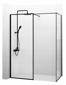 Kabina Prysznicowa BLER Czarna Walk-In
