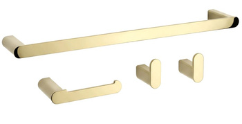 Komplet Wieszaków Łazienkowych Mati Złoty 4 Elementy