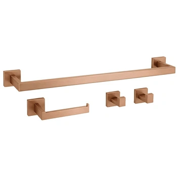 Komplet Wieszaków Łazienkowych Rio Miedź Szczotkowana