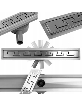 Odpływ Liniowy Calani 80 cm Grecos 360 Chrom