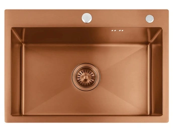 Zlewozmywak Jednokomorowy Stalowy Rea Liam Miedź Szczotkowana