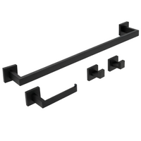 Komplet Wieszaków Łazienkowych Rio Black