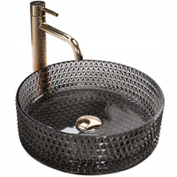 Umywalka Nablatowa Szklana Cristal 35 Black