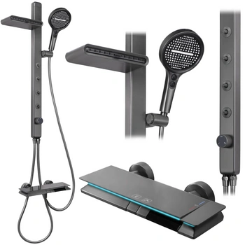 Zestaw Natryskowy Z Wylewką Rea Karl Tytan