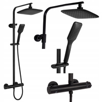 Zestaw Natryskowy Tom Black Czarny Termostat