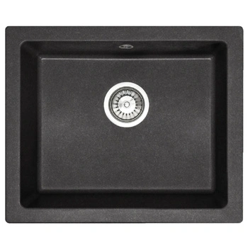 Zlewozmywak Kuchenny Granitowy NELS Czarny Nakrapiany